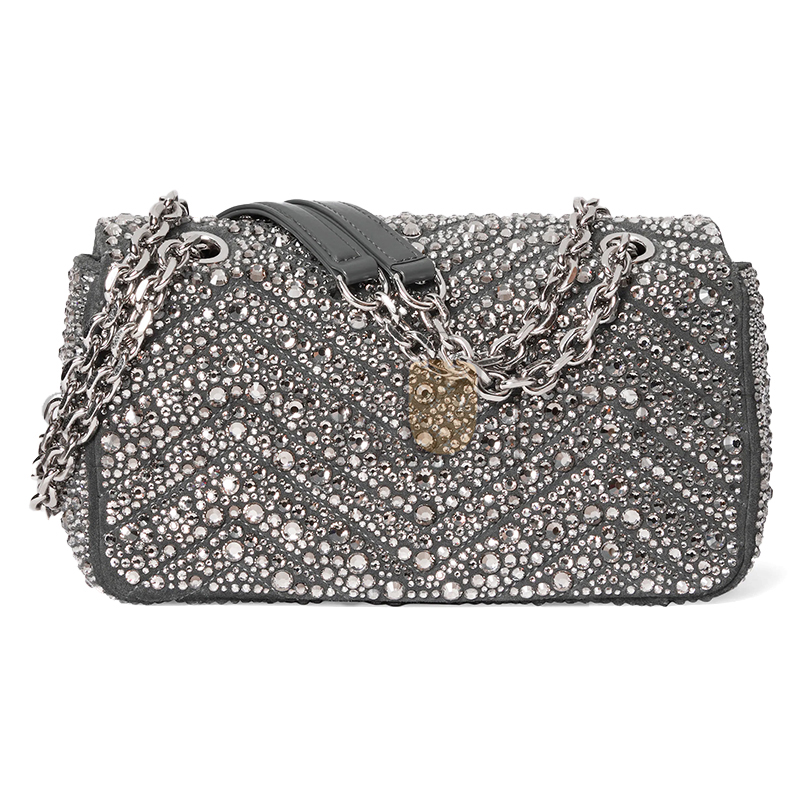 GUCCI GG MARMONT CRYSTALS SMALL SHOULDER BAG 837280 (22*12.5*6cm)